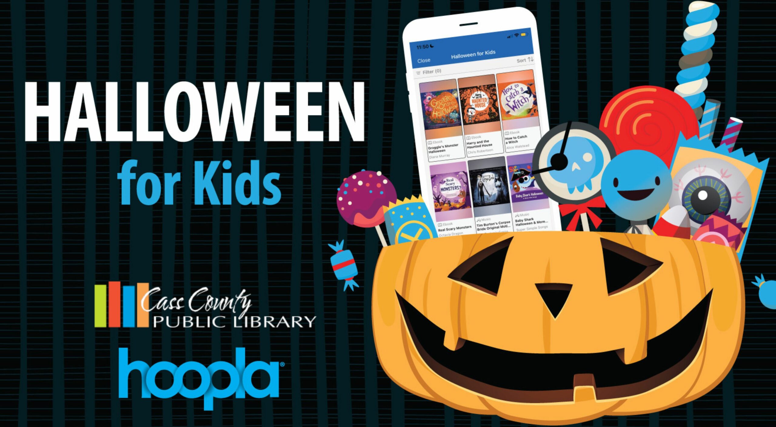 hooplaHalloween Cass County Public Library